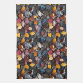 Rotsen en bladeren theedoek (Verticaal)