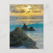 Rotsen en golven in Nauru Briefkaart (Voorkant)