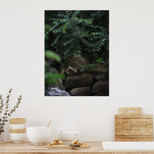 Rotsen en groen poster (Keuken)