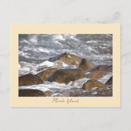 Rotsen Golven Rhode Island Prentbrief Briefkaart (Voorkant)