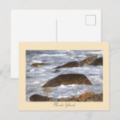 Rotsen Golven Rhode Island Prentbrief Briefkaart (Voorkant / Achterkant)
