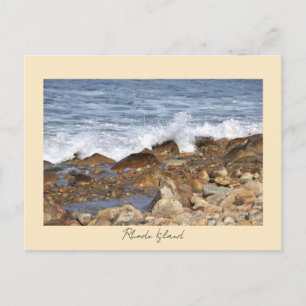 Rotsen Golven Rhode Island Prentbriefkaart Briefkaart