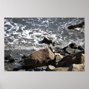Rotsen in de Oceaan Poster