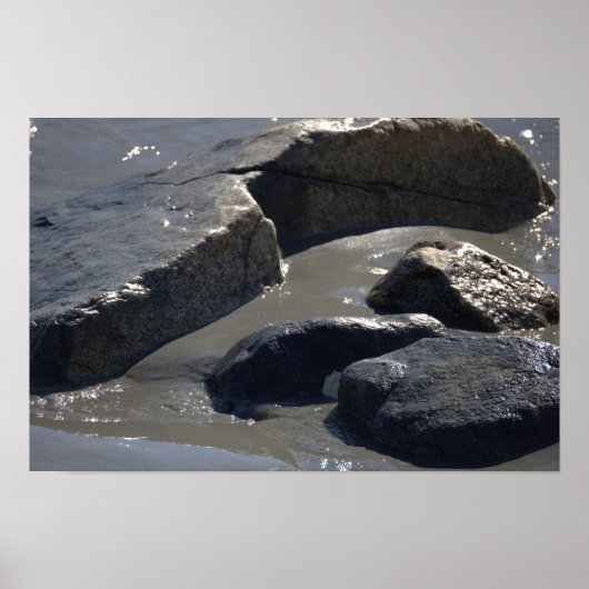 Rotsen in de Oceaan Poster (Voorkant)