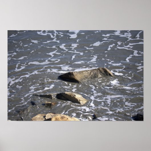 Rotsen in de Oceaan Poster (Voorkant)