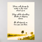 Rotsen in de weg poster (Voorkant)