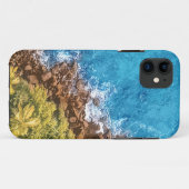 Rotsen in de zee, bovenaanzicht 1 Case-Mate iPhone case (Achterkant (horizontaal))