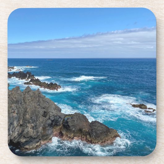 Rotsen in zee bier onderzetter (Voorkant)
