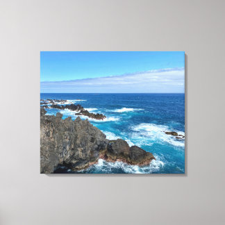 Rotsen in zee canvas afdruk