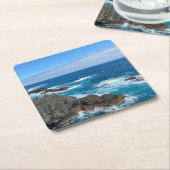 Rotsen in zee kartonnen onderzetters (Schuin)