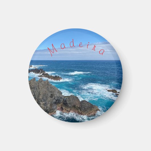 Rotsen in zee Madeira Magneet (Voorkant)