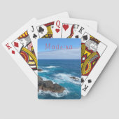 Rotsen in zee Madeira Pokerkaarten (Achterkant)