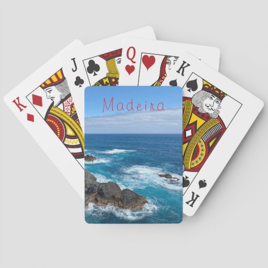 Rotsen in zee Madeira Pokerkaarten (Achterkant)