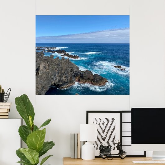 Rotsen in zee poster (Thuiskantoor)