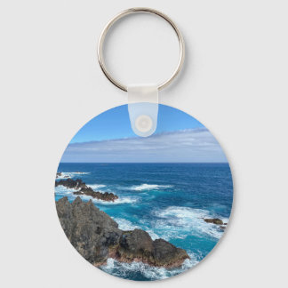 Rotsen in zee sleutelhanger
