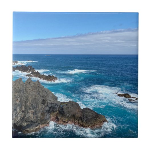 Rotsen in zee tegeltje (Voorkant)