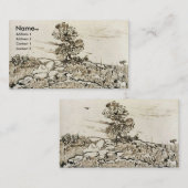 Rotsen met Eikenboom Van Gogh Fine Art Visitekaartje (Voorkant / Achterkant)
