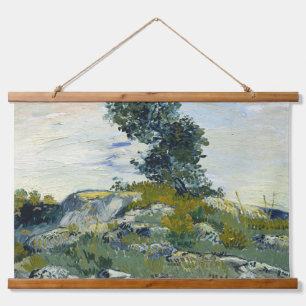 Rotsen met Eikenboom, Van Gogh Olie Schilderij Hangend Wandkleed