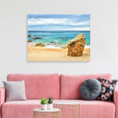 rotsen nabij Lloret de Mar in Costa Brava Canvas Afdruk (Insitu (Woonkamer))