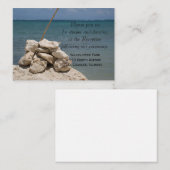 Rotsen op het strand bruiloft receptie Kaart (Voorkant / Achterkant)