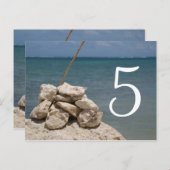 Rotsen op het strand Tafel Nummer Briefkaart (Voorkant / Achterkant)