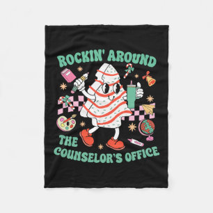 Rotsen rond de Counselor's Kantoor Christmas Co Fleece Deken