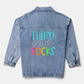 rotsen van de derde klas, docent van de derde klas denim jacket