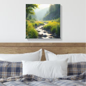 Rotsen van Mountains Creek Canvas Afdruk (Insitu (Slaapkamer))