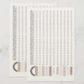 Rotsen van Trouw Schriftuur Gewoonte Tracker Briefpapier (Voorkant / Achterkant)