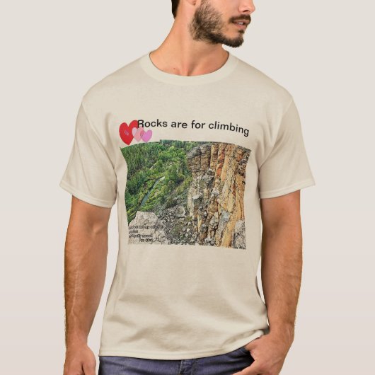 Rotsen zijn om te klimmen t-shirt (Voorkant)