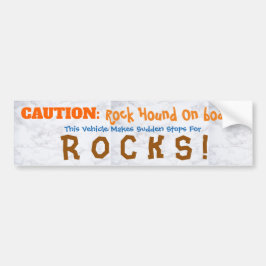 Rotsenjager aan boord WAARSCHUWING Bumpersticker