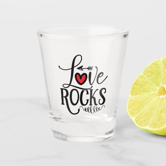 Rotsenverzamelaar Shot Glas (Voorkant)