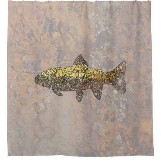 rotsforel douchegordijn (Voorkant)