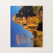 Rotsformatie en boom, reuzen speelplaats legpuzzel (Verticaal)