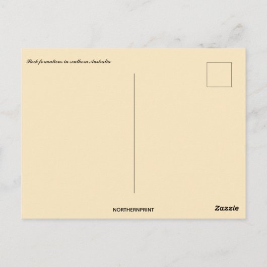 Rotsformatie in Zuid-Australië Briefkaart (Achterkant)