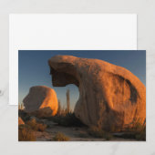 Rotsformaties bij zonsondergang bedankkaart (Voorkant / Achterkant)