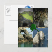 Rotsformaties en grotten in Alaska collage Briefkaart (Voorkant / Achterkant)