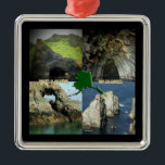 Rotsformaties en grotten in Alaska-collage Metalen Ornament<br><div class="desc">Zee grotten en rotsformaties in deze collage van Alaska.</div>