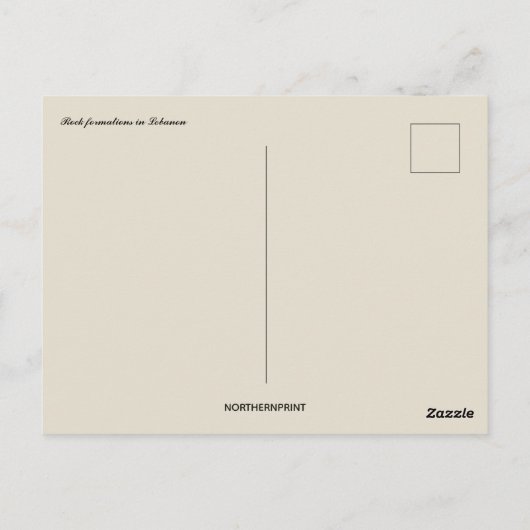 Rotsformaties in Libanon Briefkaart (Achterkant)