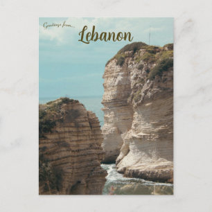 Rotsformaties in Libanon Briefkaart