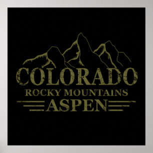 Rotsgebergte Aspen Colorado Poster