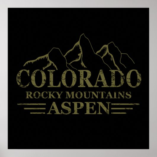 Rotsgebergte Aspen Colorado Poster (Voorkant)