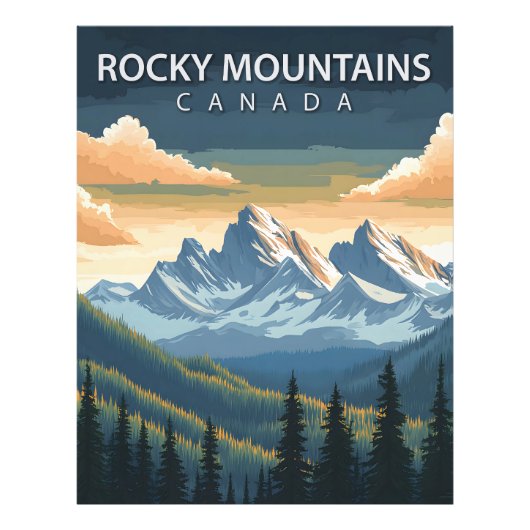 Rotsgebergte – Oude Reisposter van Canada Foto Afdruk (Voorkant)
