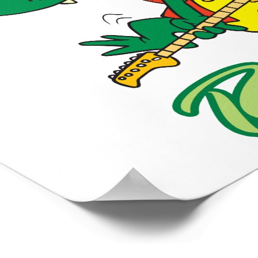 rotsgesteente n roll alligator cartoon poster (Hoek)