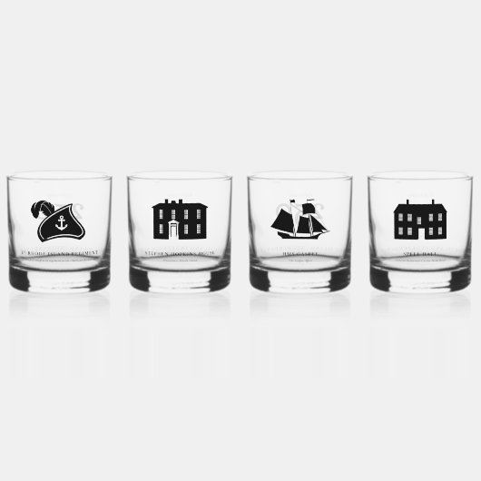 Rotsglazen Set — Donker Whisky Glas (Voorkant)