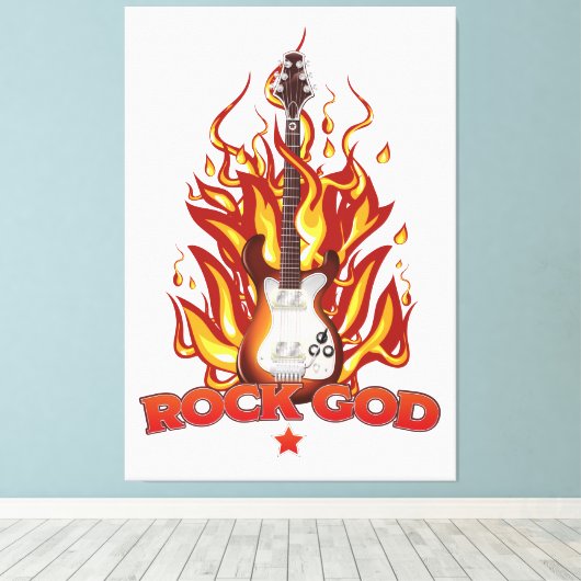 Rotsgod Canvas Afdruk (Insitu (Houten vloer))