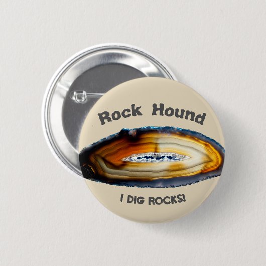 Rotsjager - Ik Graaf Stenen! Ronde Button 5,7 Cm (Voorkant /achterkant)