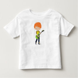 Rotsjongen, oranje haar, band, muziek, gitarist kinder shirts