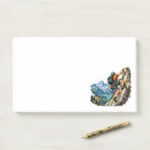 Rotsklimavontuur voor bergbeklimmers post-it® notes (Op bureau)
