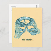 Rotsklimharnas met snelle trekkingen briefkaart (Voorkant / Achterkant)